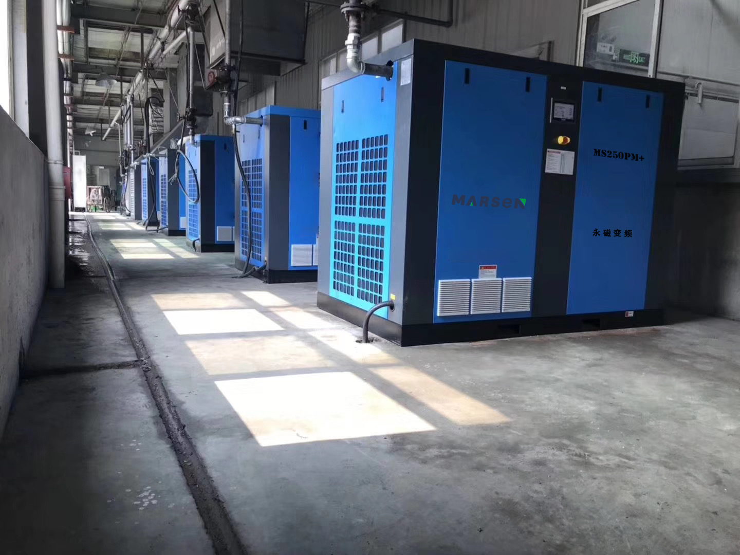 瑪爾森永磁變頻75KW6套應(yīng)用于山西某機械加工有限公司